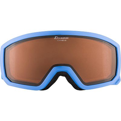 Превью Горнолыжная маска Маска горнолыжная ALPINA Scarabeo Jr Lightblue Matt/Orange (A7258181)